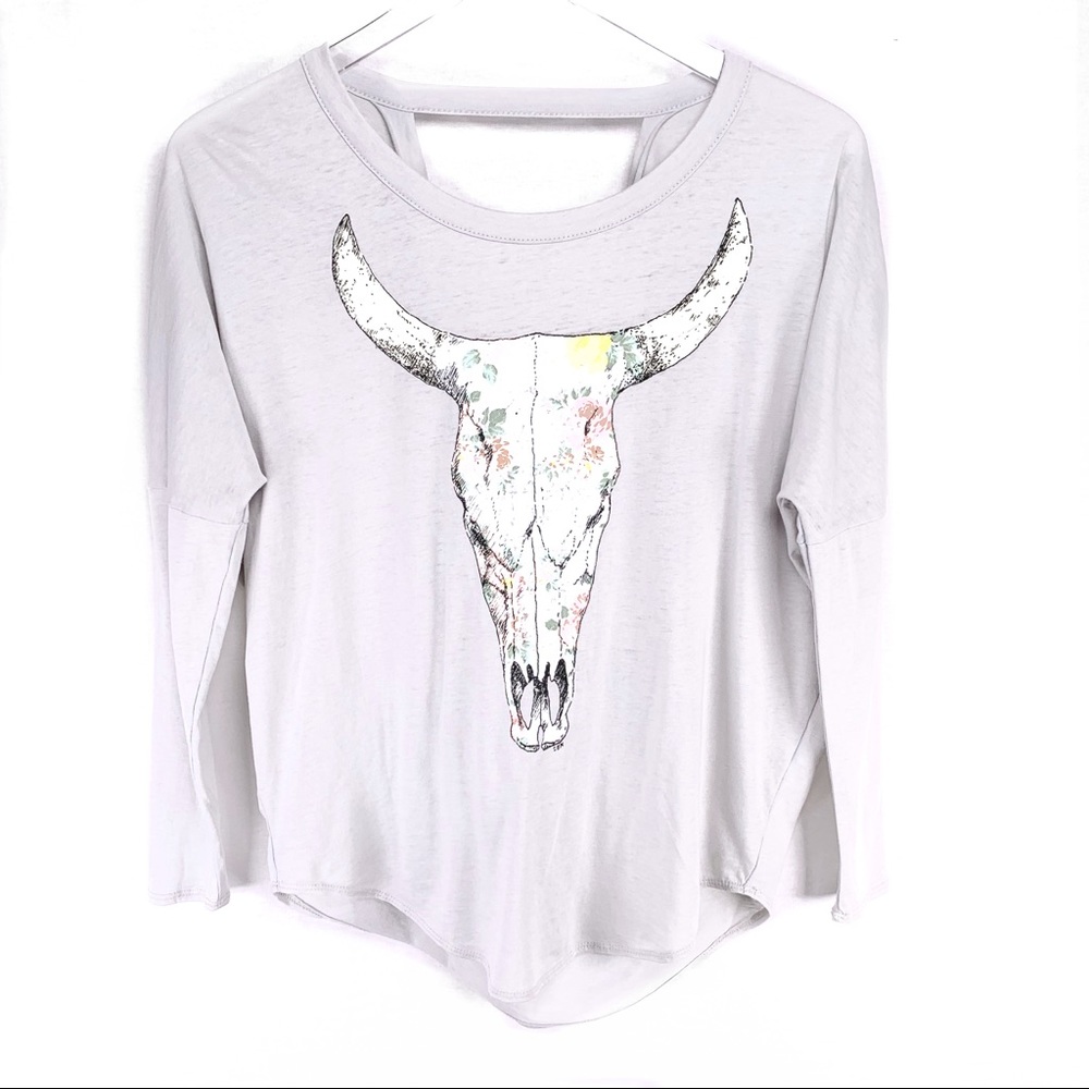 SOLD - Chaser Blooming Cow Skull Cowl Cutout Back